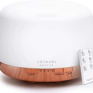 ASAKUKI 500ml Essential Oil Diffuser, Ultrasonic Aromatherapy