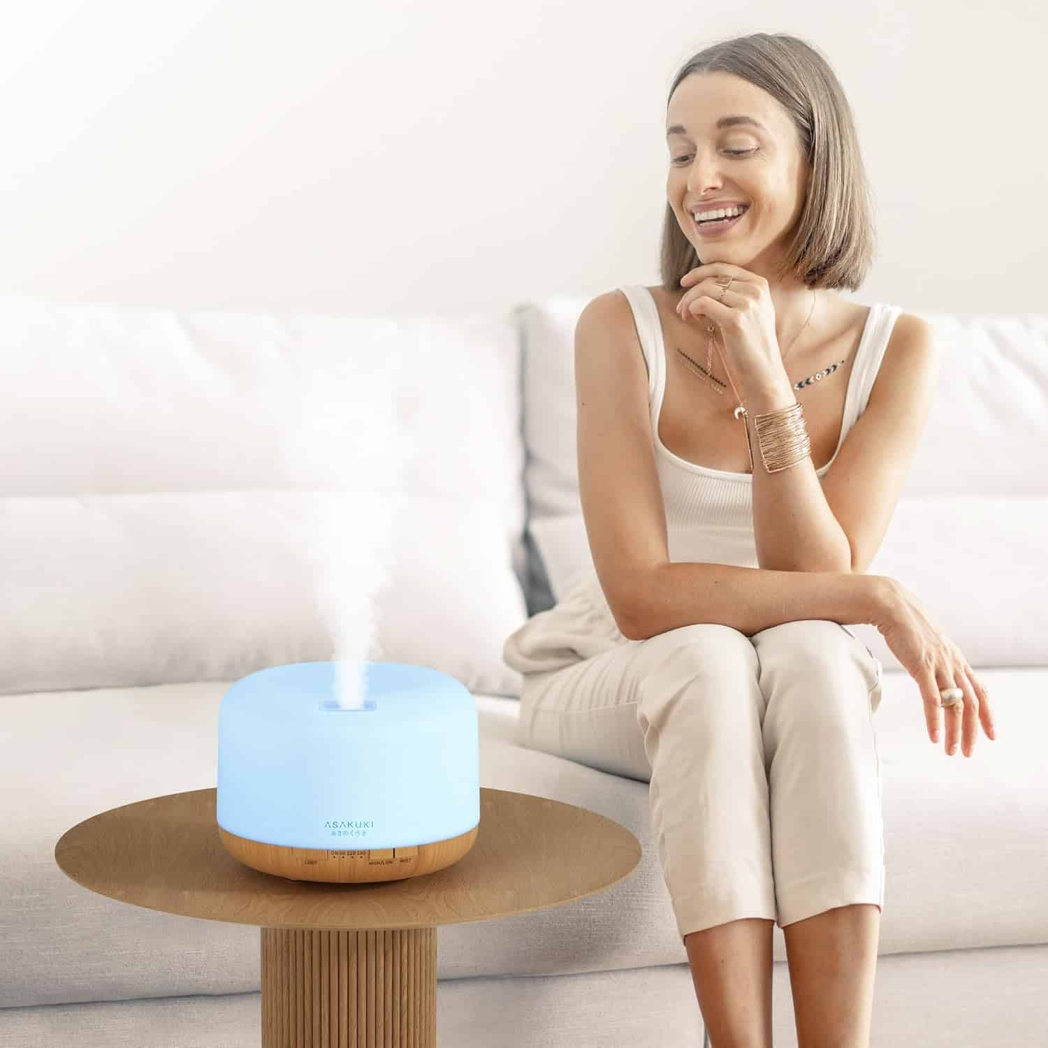 ASAKUKI 500ml Essential Oil Diffuser, Ultrasonic Aromatherapy - Image 9