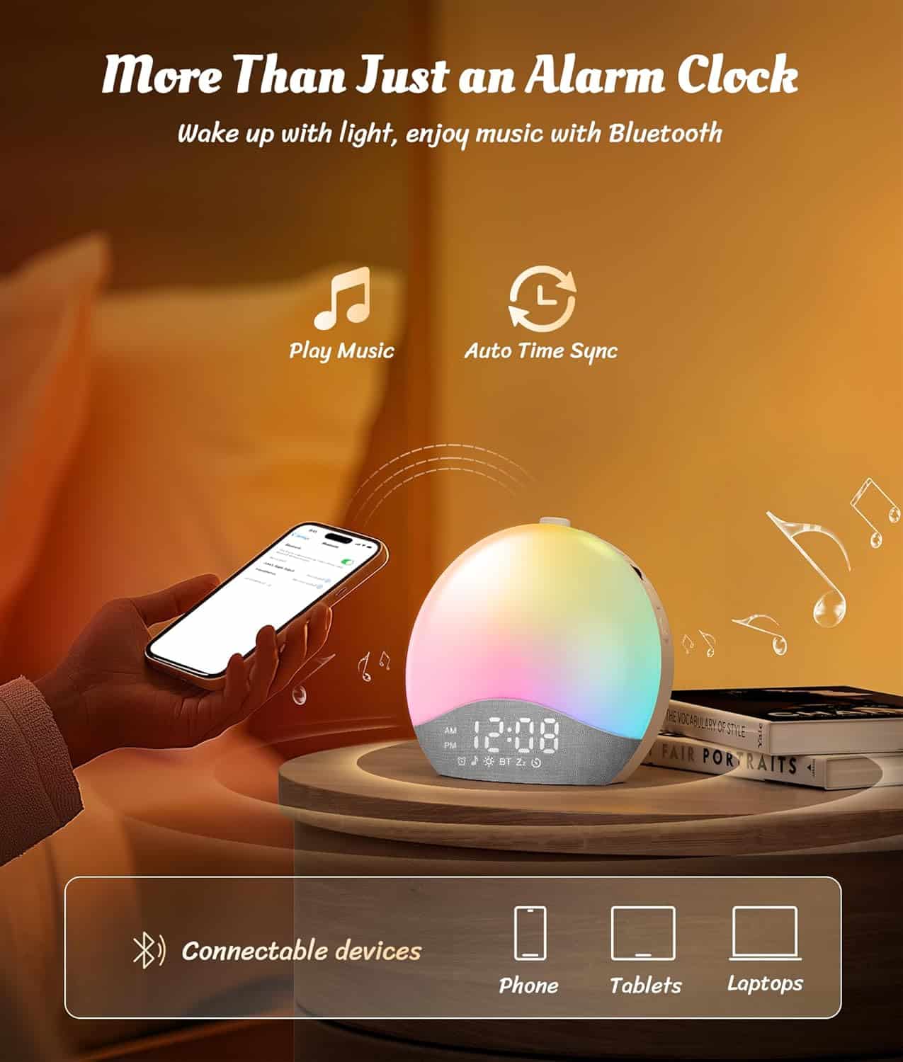 ecozy Sunrise Alarm Clock, White Noise Sound Machine - Image 8