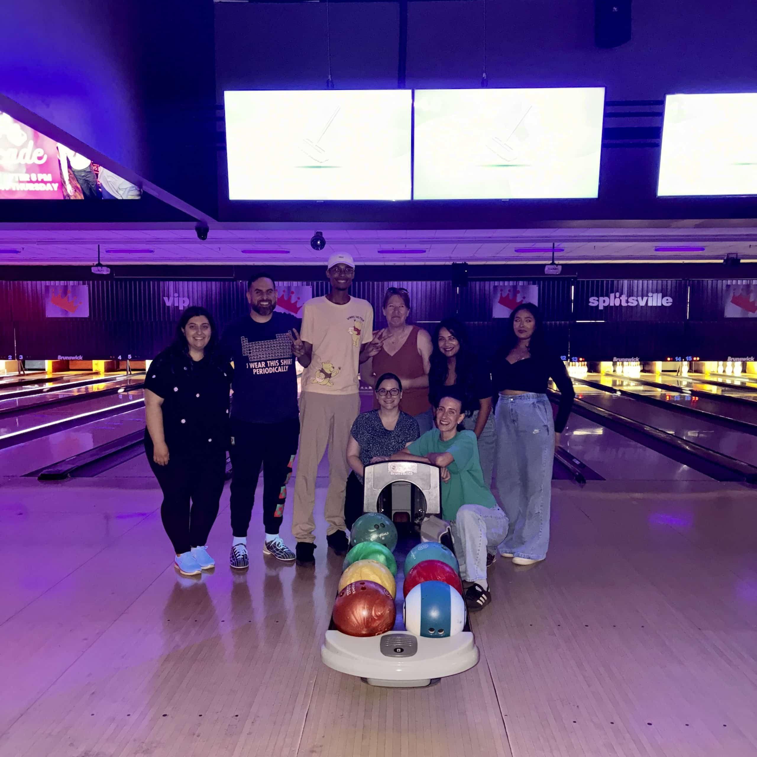 Vaughan and Markham Therapist Team Night Out Bowling at Splitsville, Markham