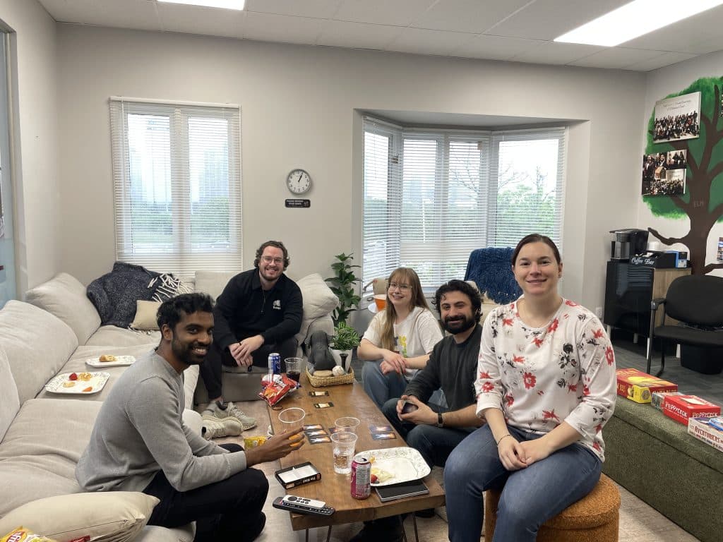 Mississauga Therapist Team Game Day in the Therapist Lounge